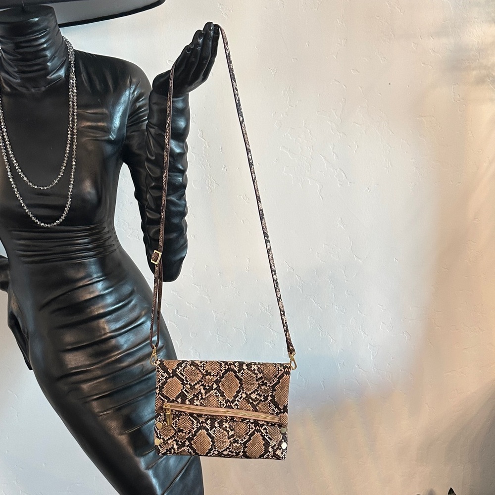 Hammitt Brown Snakeskin Crossbody Bag - Picture 2 of 5